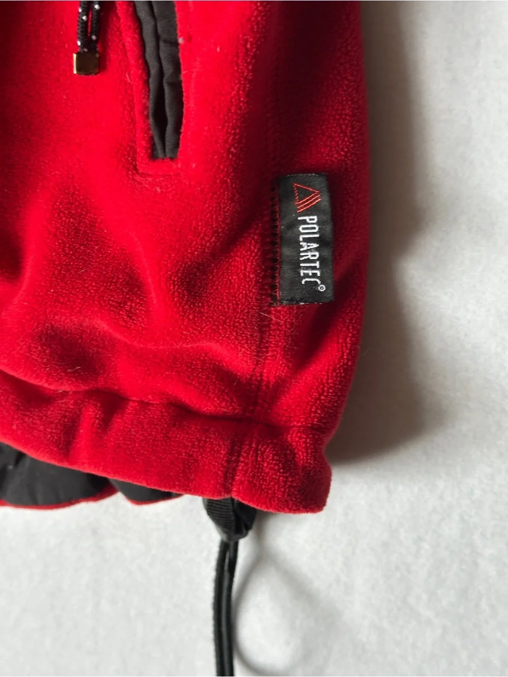 Vintage Polo Sport Ralph Lauren Polartec Fleece Jacket XL Red Black